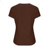 Women's Short Sleeve Tops V Neck Lace Trim Ribbed Fitted Tight Casual Basic Tee