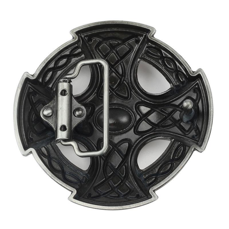 Runde Gürtelschnalle Kreuz Religion Jesus Christentum