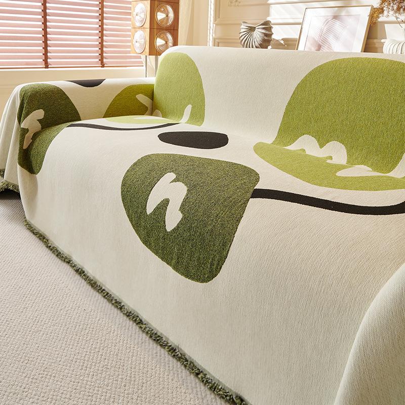 

Чехол для дивана с геометрическим принтом из шенилла с кисточками на все сезоны Чехлы для диванов с защитой от грязи Полотенце для дивана Коврик для пикника Главная 180x130cm