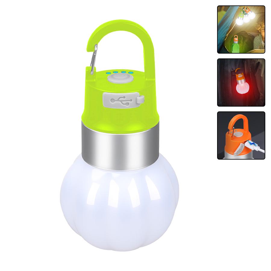 USB-C Rechargeable Camping Light Bulb, Waterproof Portable LED Lantern with Hook for Outdoor Travel Tent Garden Bottle Cap Light