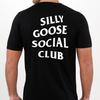 Silly Goose Social Club T-Shirt Back Print Unisex Uneek T-Shirt Gift Novelty Anti Social Tee