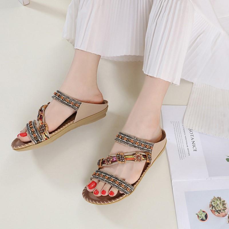 Fashion Woman Sandals Shoes Summer Plus Size Shoes Woman Slides Walking Shoes Wedge Sandals Ladies Beach Female Slippers Woman Footwear