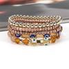 2023 Boho Reisperlen Armband für Frauen Mode Exquisite Glück Blau Bösen blick Perlen Armband Armreif Handgelenk Wrap Schmuck Geschenke