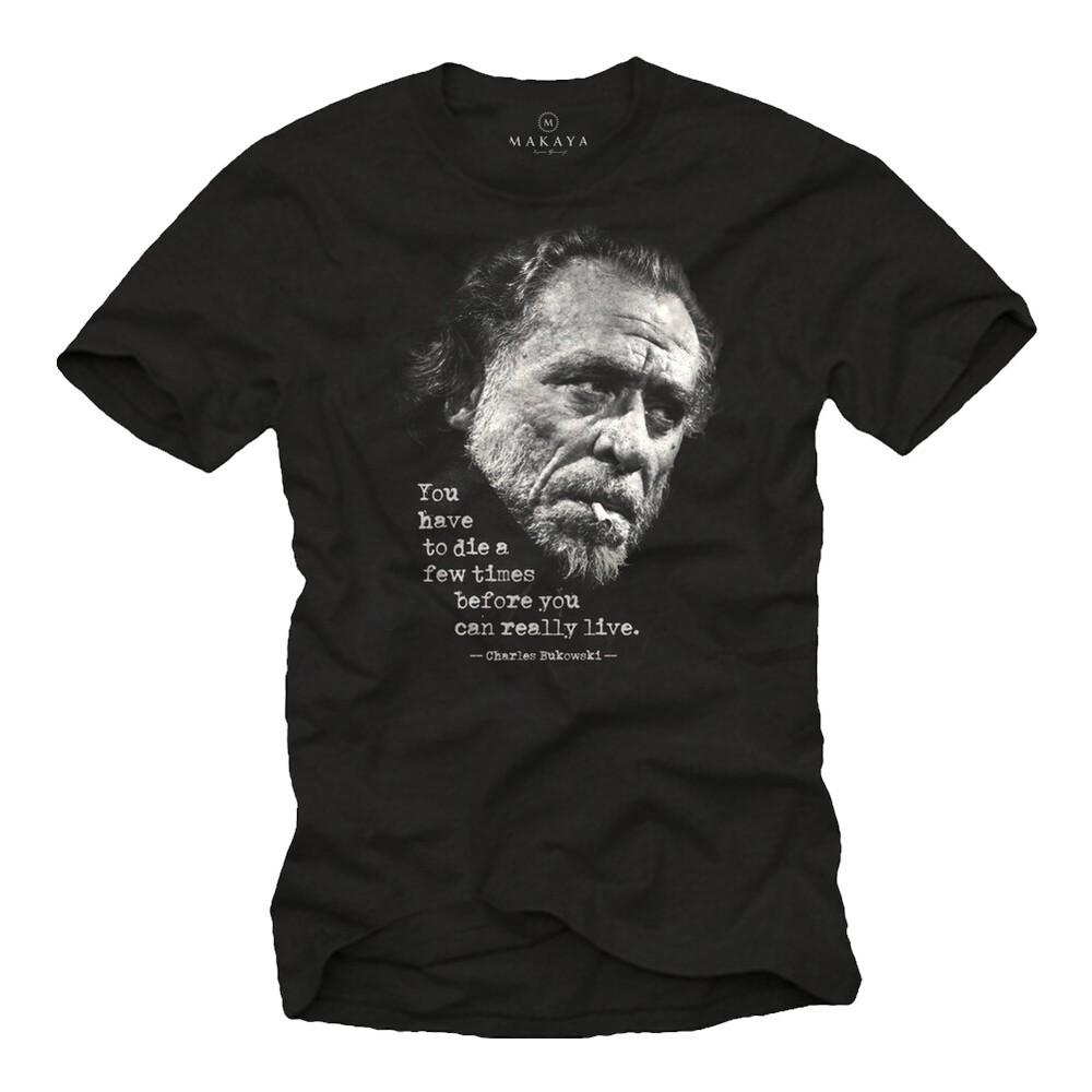Cool Writer Mens TShirt with Charles Bukowski Quote  Men Sayings Unisex T-Shirt XXL