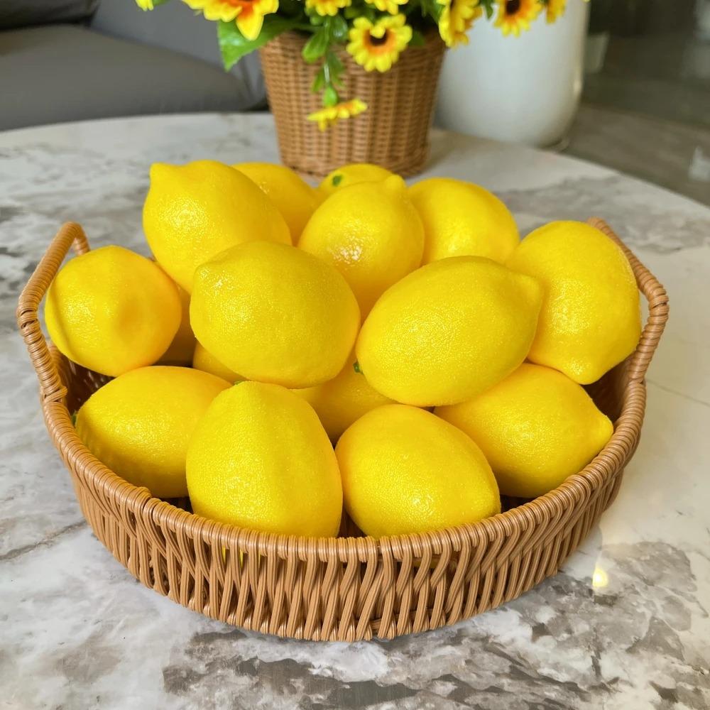 Artificial Lemon Simulation Lemon Artificial Yellow Lemon Fake Lemon, Simulation Fruit Home Decoration Artificial Decorations