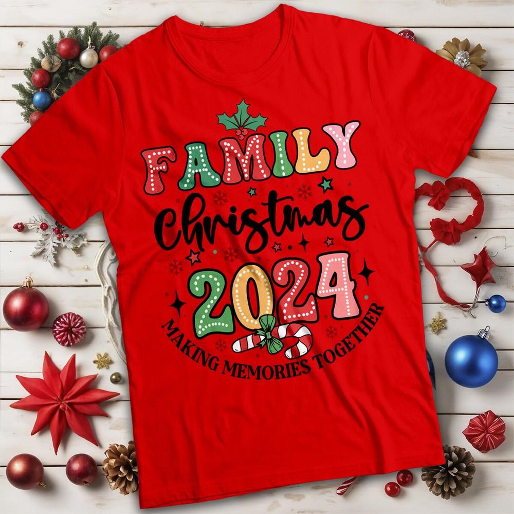 Unisexs and Unisexs Festive Family Christmas TShirt Tee MC S