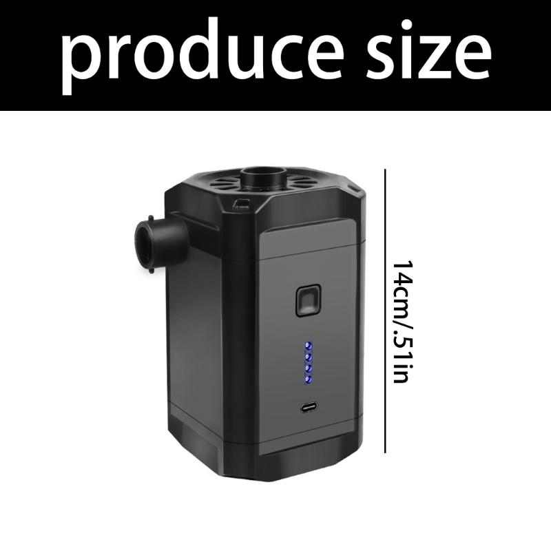 2 in 1 Portable Pump For Camping Equipment Fast Inflation Deflation Builtin Rechargeable Battery 5200mAh