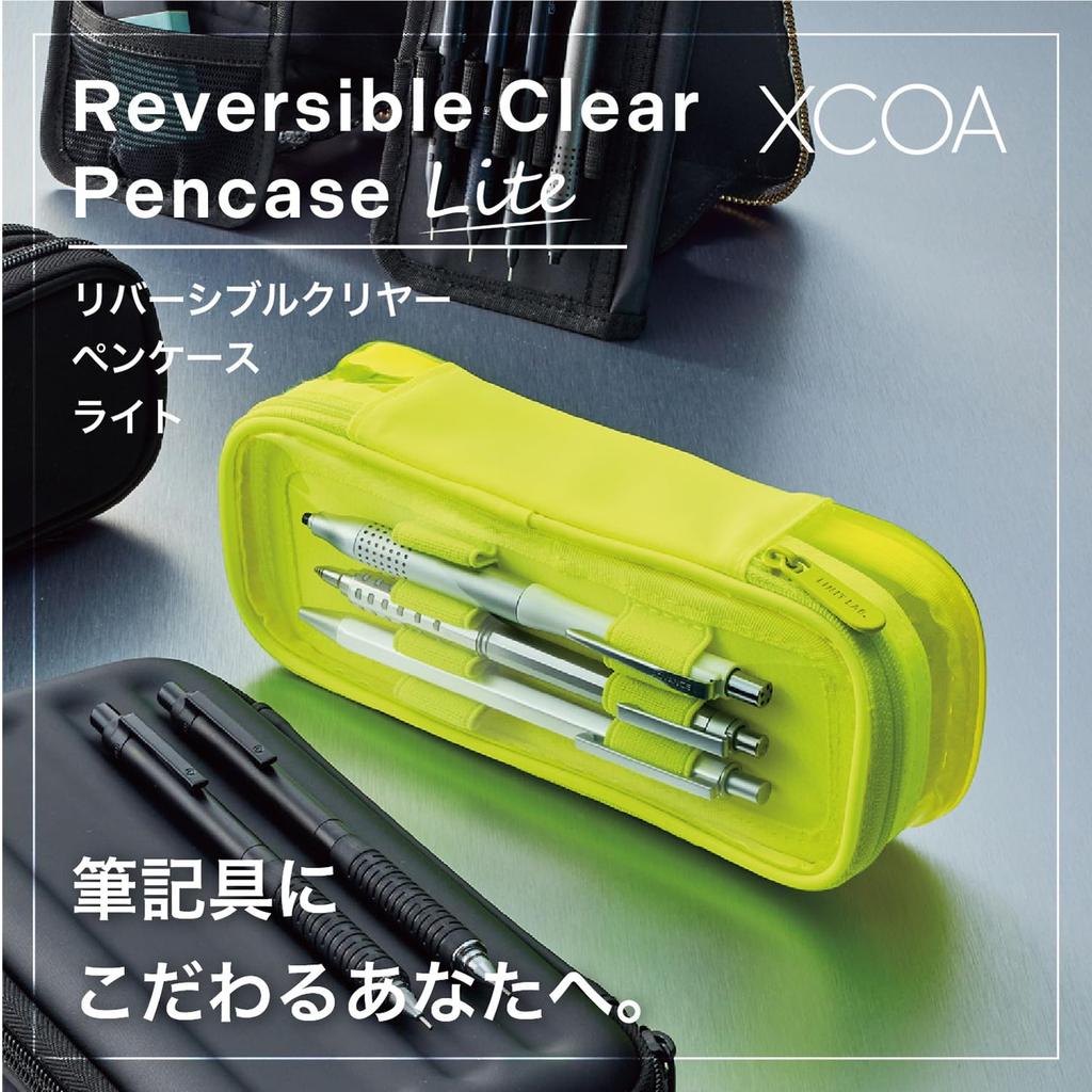 LIHIT LAB XCOA Reversible Clear Pen Light Neon Yellow Case, A3810-5