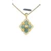 Clover Enamel & Diamond Necklace and Bracelet Set with Mother-of-Pearl for Women