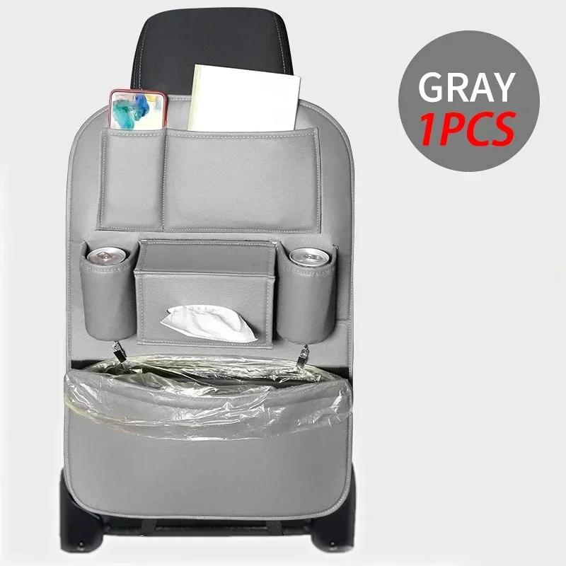 1/2PC Car Seat Backrest Multifunctional Storage Box PU Leather Car Storage for Travel Storage and Organization with 6 Pockets