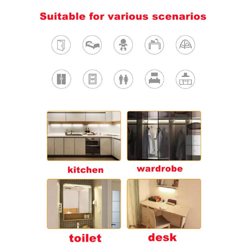 6 /10 Leds PIR Motion Sensor LED Cabinet Light Automatic Sensor Wardrobe Closet Lights Drawer Night Light Lamp for Indoor Lamp