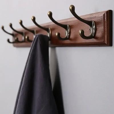 Walnussholz Wandhaken Hängende Garderobe Badezimmer Handtuchstange Regal Küche Schlafzimmer Flur Mantel Kleiderhalter Badezimmerzubehör