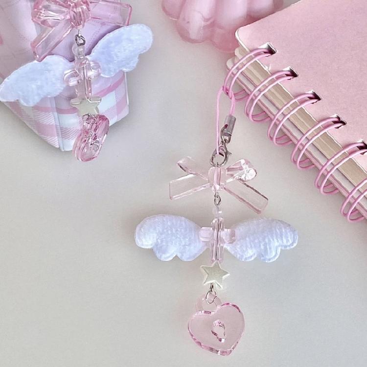 Stylish Acrylic Alloy Keyring Beaded Keychain Accessory for Phones and Purses
