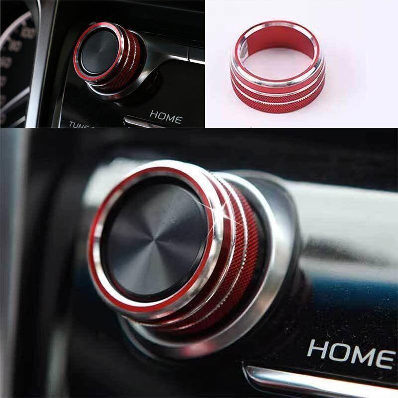 For Toyota Camry 2018- Cover Trim Red Alloy 1PC Center Console Volume Button
