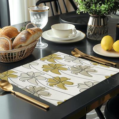 Abstract Geometric Pattern Polyester Placemats & Coasters - Stylish Table Linens for Home, Restaurant and Daily Use