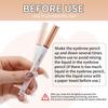 QIC 5D White Tube Four-Prong Waterproof Smudge-Proof Micro-Sculpting Liquid Eyebrow Pencil.