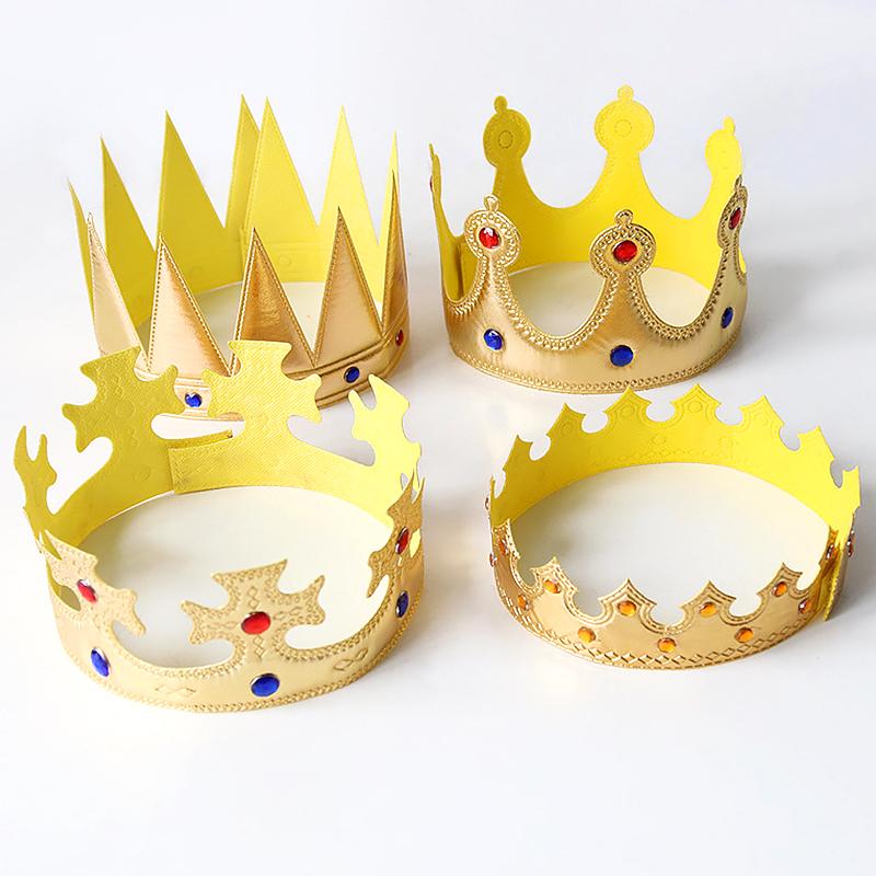 Birthday Crown Hats Girl Queen Hat Boys King Kids Adult Party Hats Crown Party Decoration Birthday Hair Accessories Gift