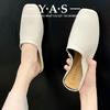 Baotou half slippers women's wear spring new square head retro Internet celebrity heelless office cool slippers