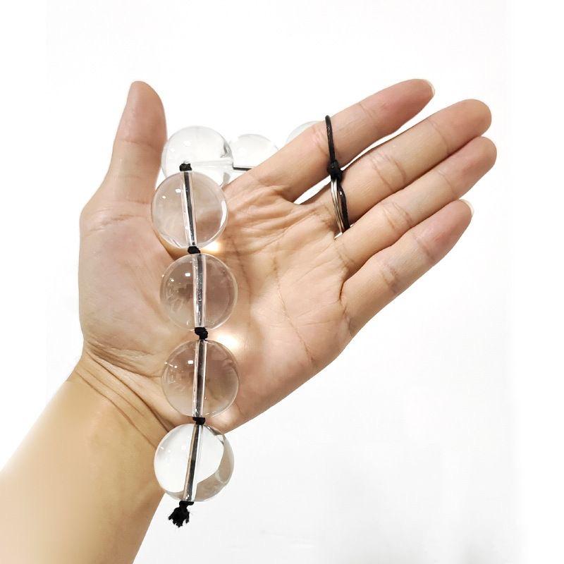 4 Sizes Rear Court Pull Glass Beads Anal Balls Butt Plug Sex Toys For Women Transparent Harem Male And Female Masturbation