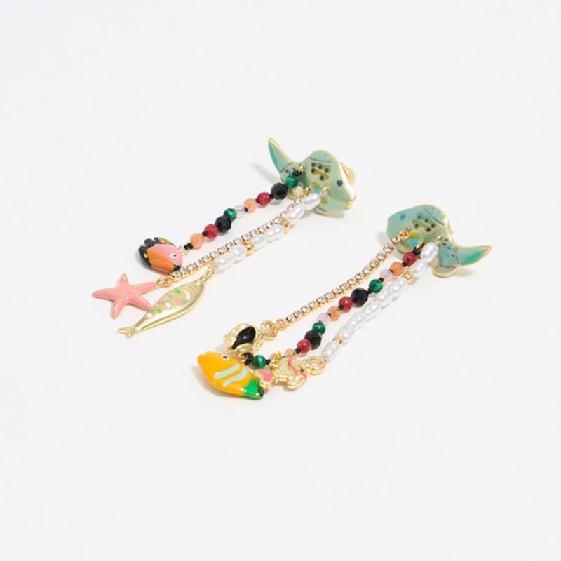 BIMBA Y LOLA [25SS] BIMBA Y LOLA Multicolor Fish Earrings B255AIW036BLF