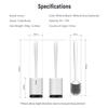 ecoco Toilet Brush and Holder Set Toilet Bowl Brush Bathroom Hollow Drainage Holder Toilet Soft Cleaner Brush Kit with
