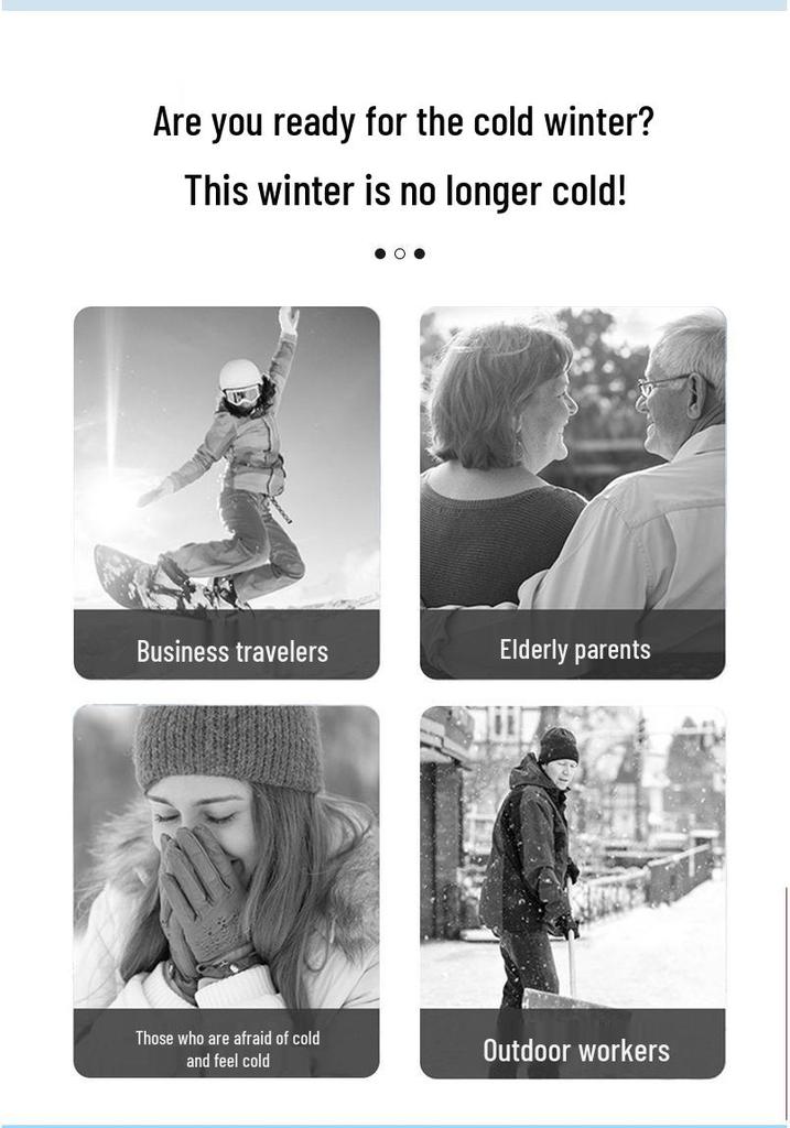 Smart Heated Winter Socks with USB Charging, Three-Speed Temperature Control for Men and Women - Ideal for Skiing and Warmth