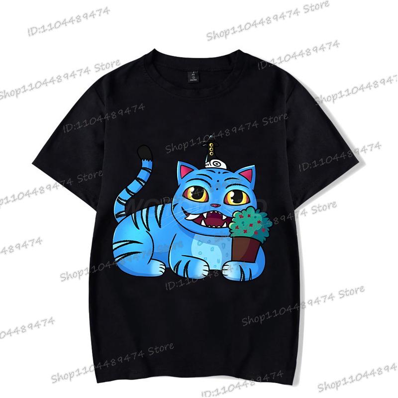 Schwarze T-Shirts KPop Dämonenjäger Streetwear Damen Herren Kurzarm Trendy Tiger und Saja Boys Koreanische Ulzzang T-Shirts Tops