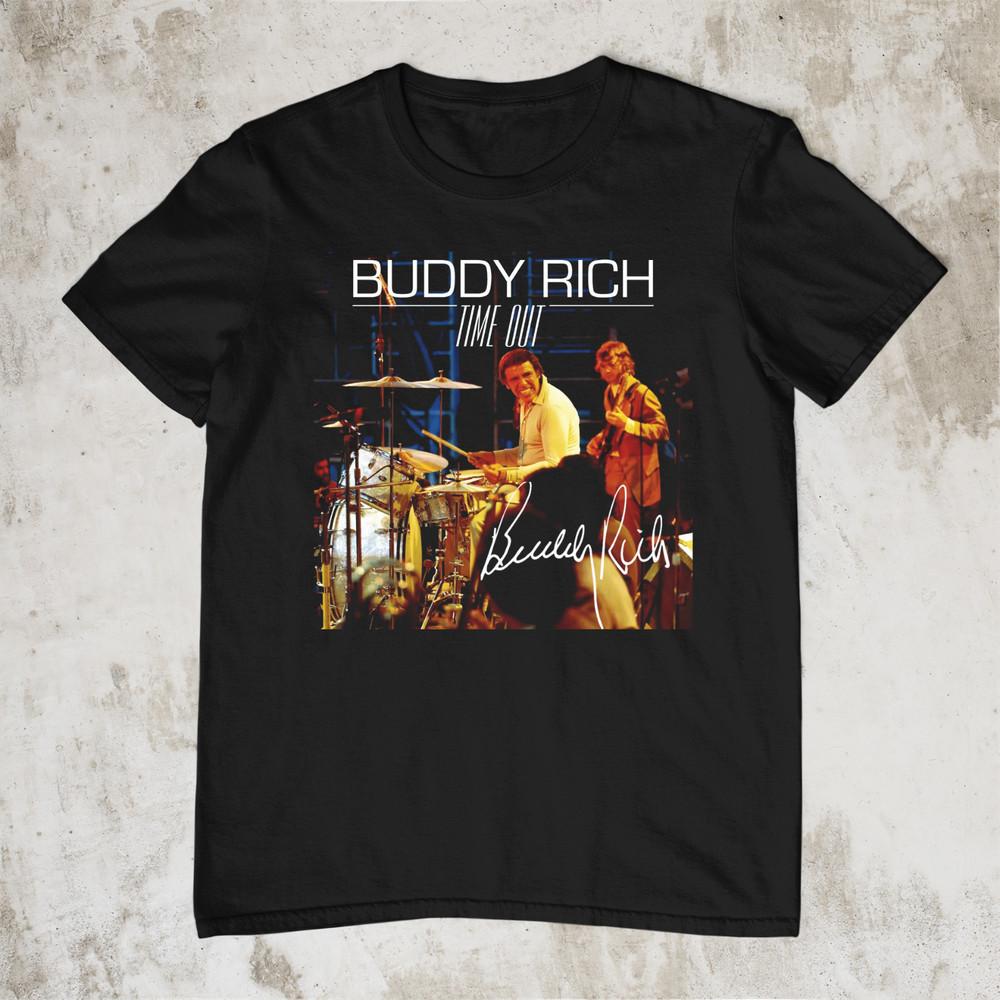 Buddy Rich Black T-shirts Cotton Unisex Tee S-234Xl Unisex T-Shirt XXXL