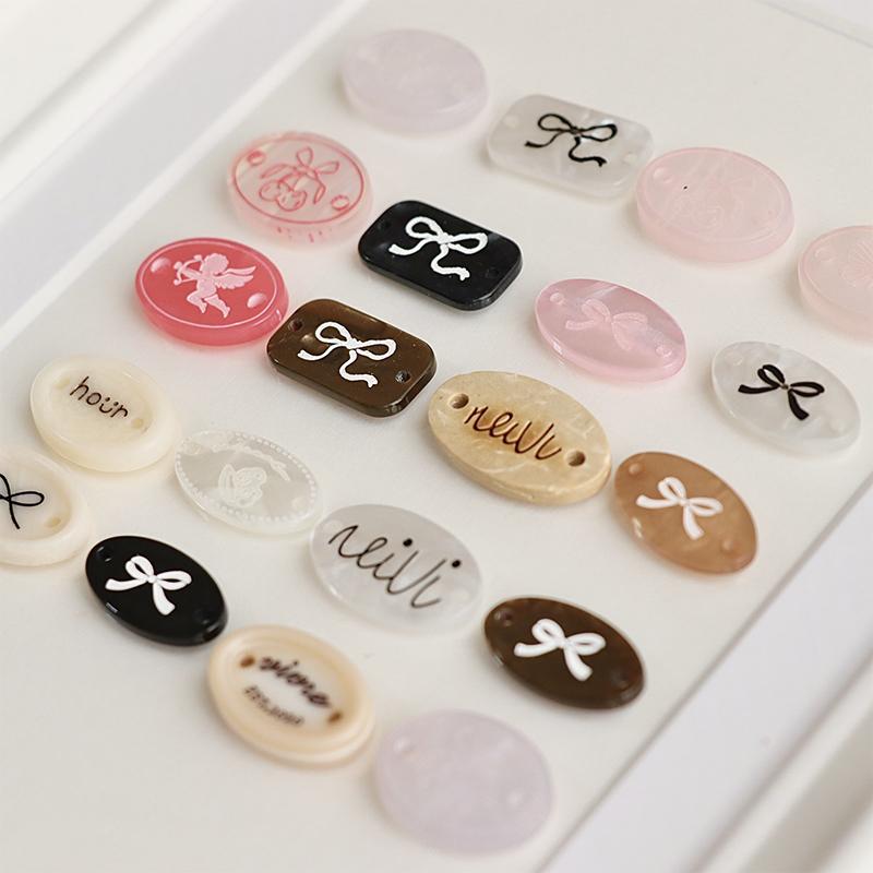 Elliptical Tag Button Collection Diy Sewing Accories Handmade Jewelry Decorative Buttons Clothing Jewelry Accessories