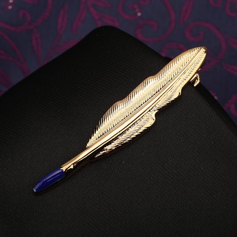 Men'S Fashion Versatile Tie Clip Business Dress Gold Silver Wedding Men'S And Women'S Pin Korean Version Security Collar Clip