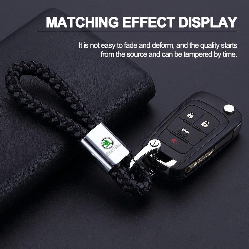 1pc Metal Car Key Chain Key Ring Key Lanyard Car Emblem Styling for Skoda 3 2 VRS Vision Rapid Kodiaq Favorit Rapid Octavia A5 A7 Superb