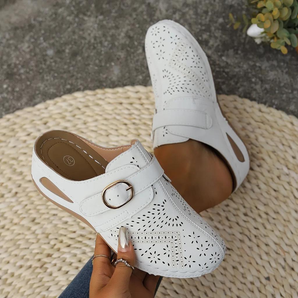 Lightweight Lace-up Fashion Half-support Outdoor Wading Beach Shoes Middle-aged Mother Shoes Summer 2025 New Arrival Size 36-43