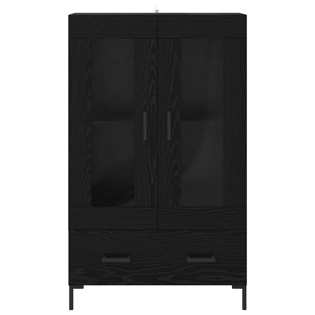 Highboard Black Oak Effect 69.5 x 31 x 115 cm Particle Board