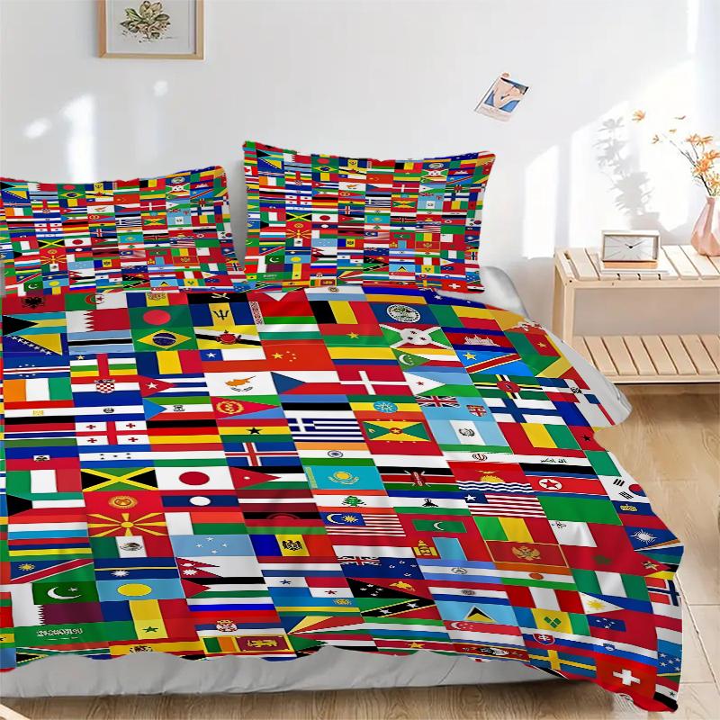 3Pcs Flags World Bedding Sets For