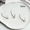 5Pcs Self Adhesive Wall Clothes Towels Hanger Pink Heart Shape Hook Stainless Steel Sticky Key Hooks Child Cute Room Decor Hook