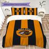 Hull City FC Pattern Bedding uilt Set uilt Cover Pillowcase Home Decoration Birthday Gift (1 * duvet cover + 2 * pillowcase without core)