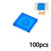 MOC Transparent Bulk Bricks 1x1 2x4 1x4 Clear Building Block Wall Panels and Baseplates