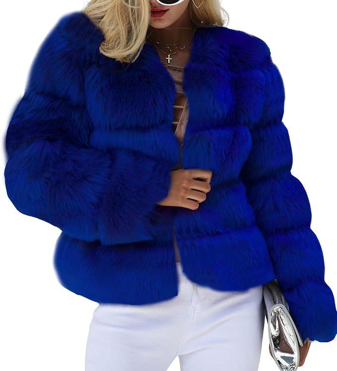 European and American manufacturers winter warm imitation fur jacket women's short fox hair splicing coat
