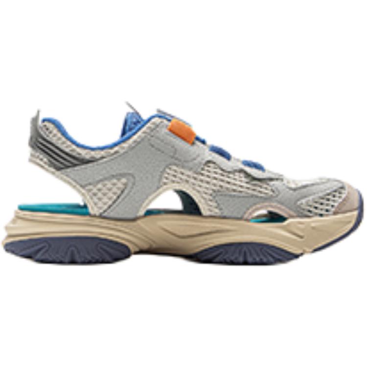 Li Ning Kids Sports Lifestyle Series Comfortable Versatile Non-Slip Low-Top Sandals Kids Sandals Silver-Birch-Gray YKUV006-5