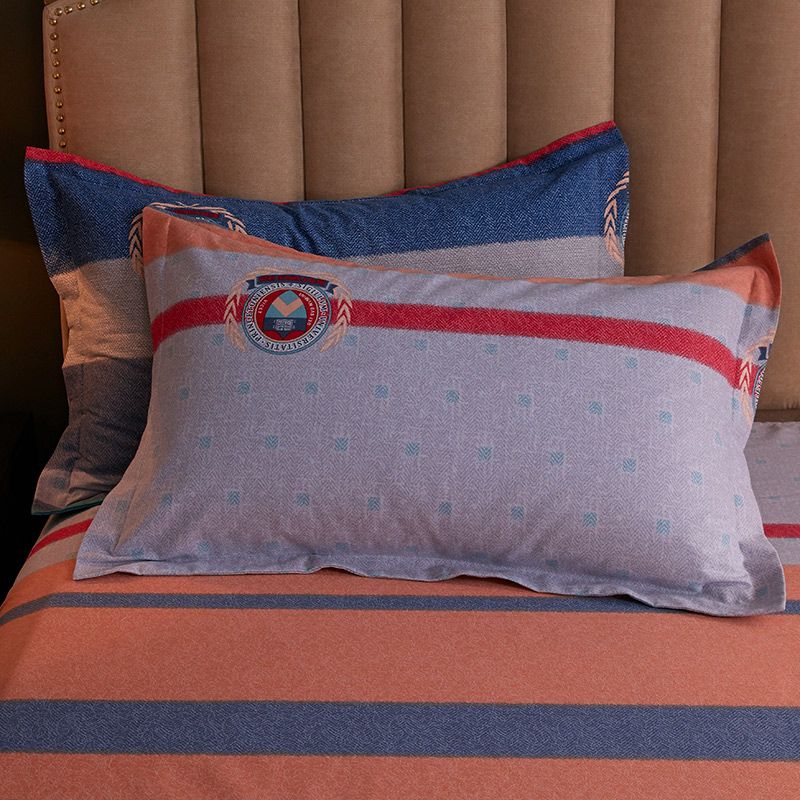 Pillowcase: A Pair of Pure Cotton, Thickened and Ground Cotton Pillowcases, 48 * 74cm, Standard Adult Envelope Style
