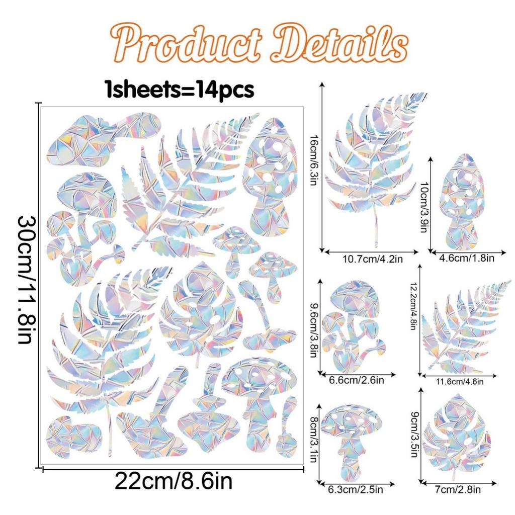 Christmas Windows Rainbow Prism Stickers Rainbow Film for Window Glass Clings Static Removable Suncatcher Decal Sticker