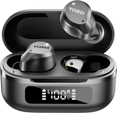 TOZO NC9 Całkowicie Bezprzewodowe Słuchawki 2025 Doskonałe Doświadczenie Dźwiękowe Dźwięk Immersyjny Redukcja Szumów do 45dB Bluetooth Wodoodporność IPX8