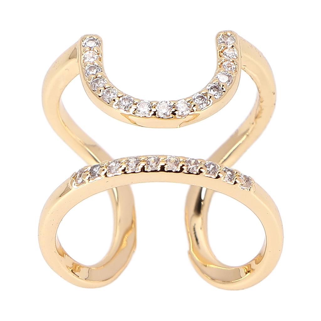 Women Finger Nail Ring Electroplated Copper Adjustable Size Fingernail Rings Nail Art DecorationGolden