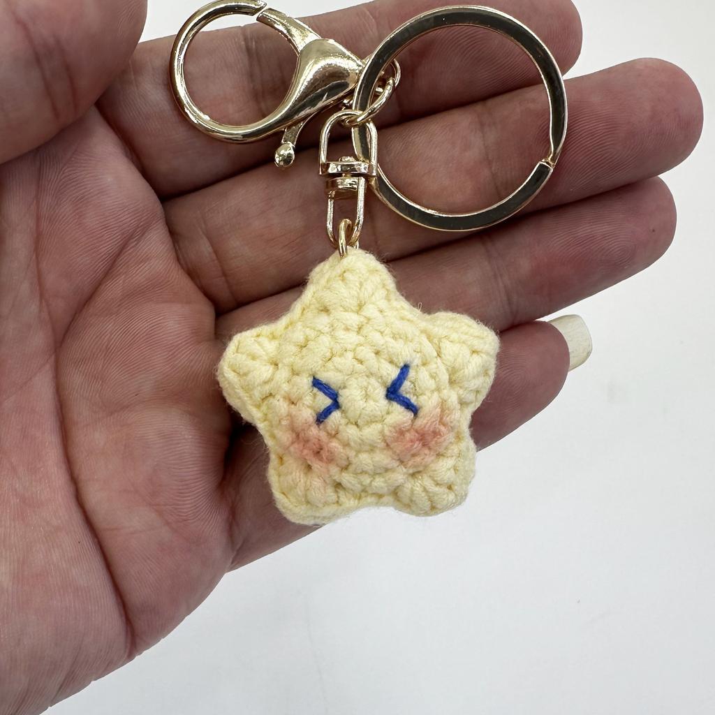 Handmaking Rainbow Crochet Keychain For Gifts Knitting Rainbow Keychain Cute Rainbow Pendant Keyring Custom Accessory