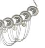 Retro Ethnic Floral Waist Chain with Carved Coin Tassels and Geometric Hanfu Dance Accessories