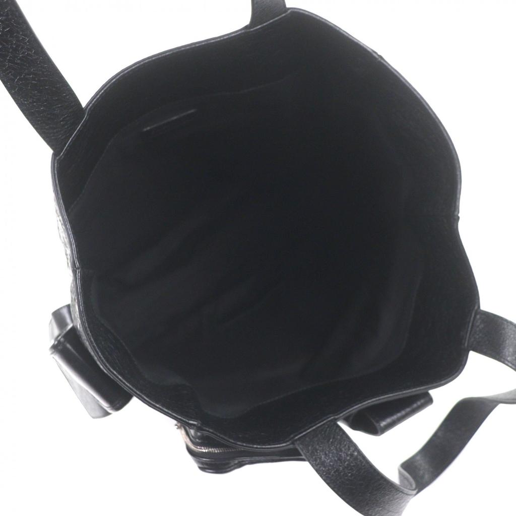 Great BALENCIAGA Tote Bag Super Busy black leather mens 785296 Used