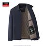 Men's Autumn & Winter Thickened Cotton Jacket for Middle-Aged & Elderly - Lapel Casual Dad Coat