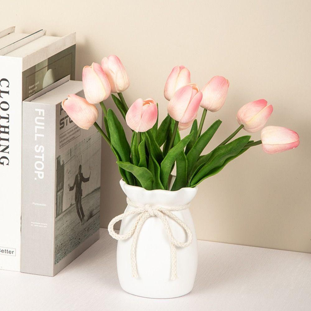 Bow Design Flower Vase White Desktop Decor Ornament Modern Art Nordic Decorative Vase  Garden