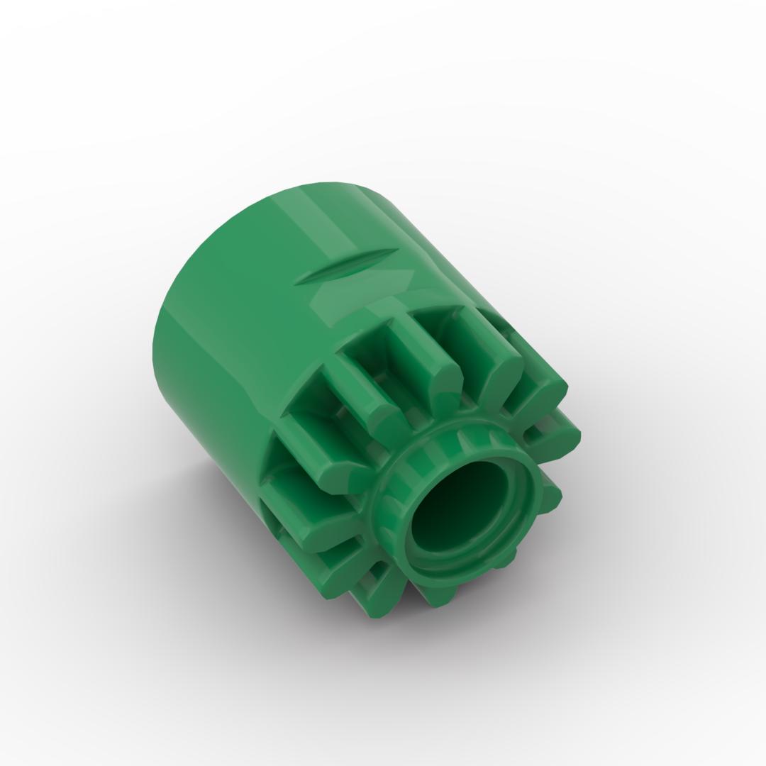 

Small particle building block MOC 3590 with clutch 12-tooth gear, technology car assembly toy parts зелений
