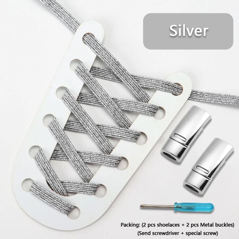 Colorful Elastic Laces Sneakers Magnetic Lock Shoe laces without ties Kids Adult Tennis No Tie Shoelaces for Shoes Accessories